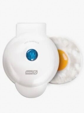 Ash White Electric Egg Cooker with Blue Indicator